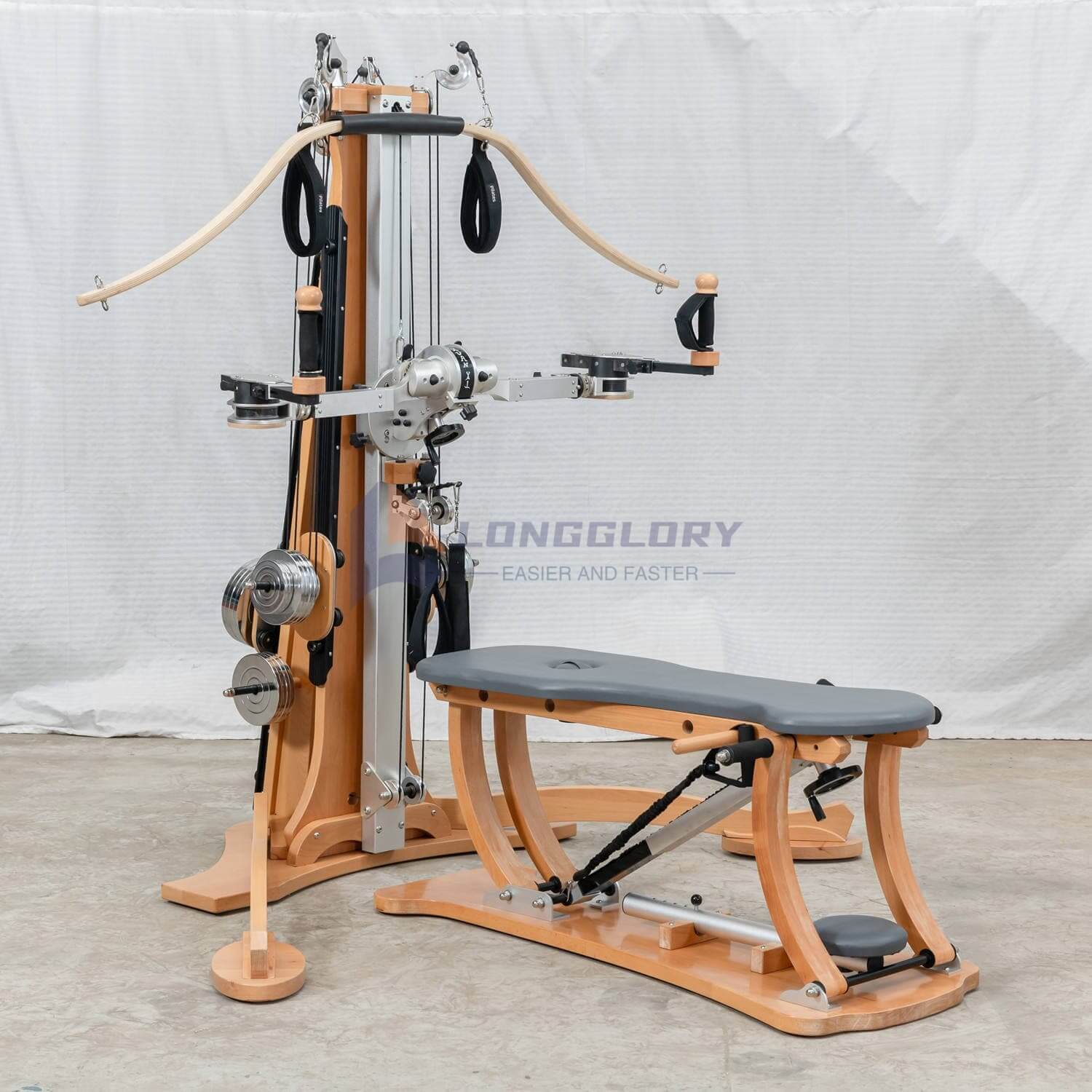 Μεταρρυθμιστής πύργου Beech Pilates με τροχαλία